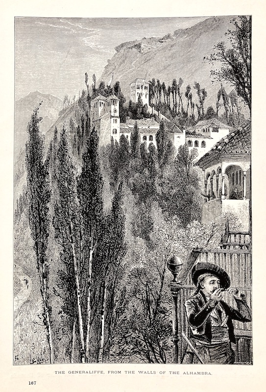 The Generalife, from the Walls of the Alhambra / El Geleralife, desde las Murallas de la Alhambra